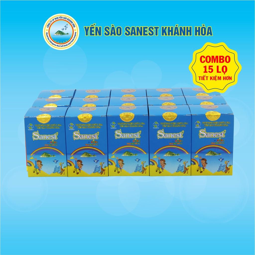 [Combo 15 lọ] Nước Yến sào Khánh Hòa Sanest Kids đóng lọ 62ml - 0161