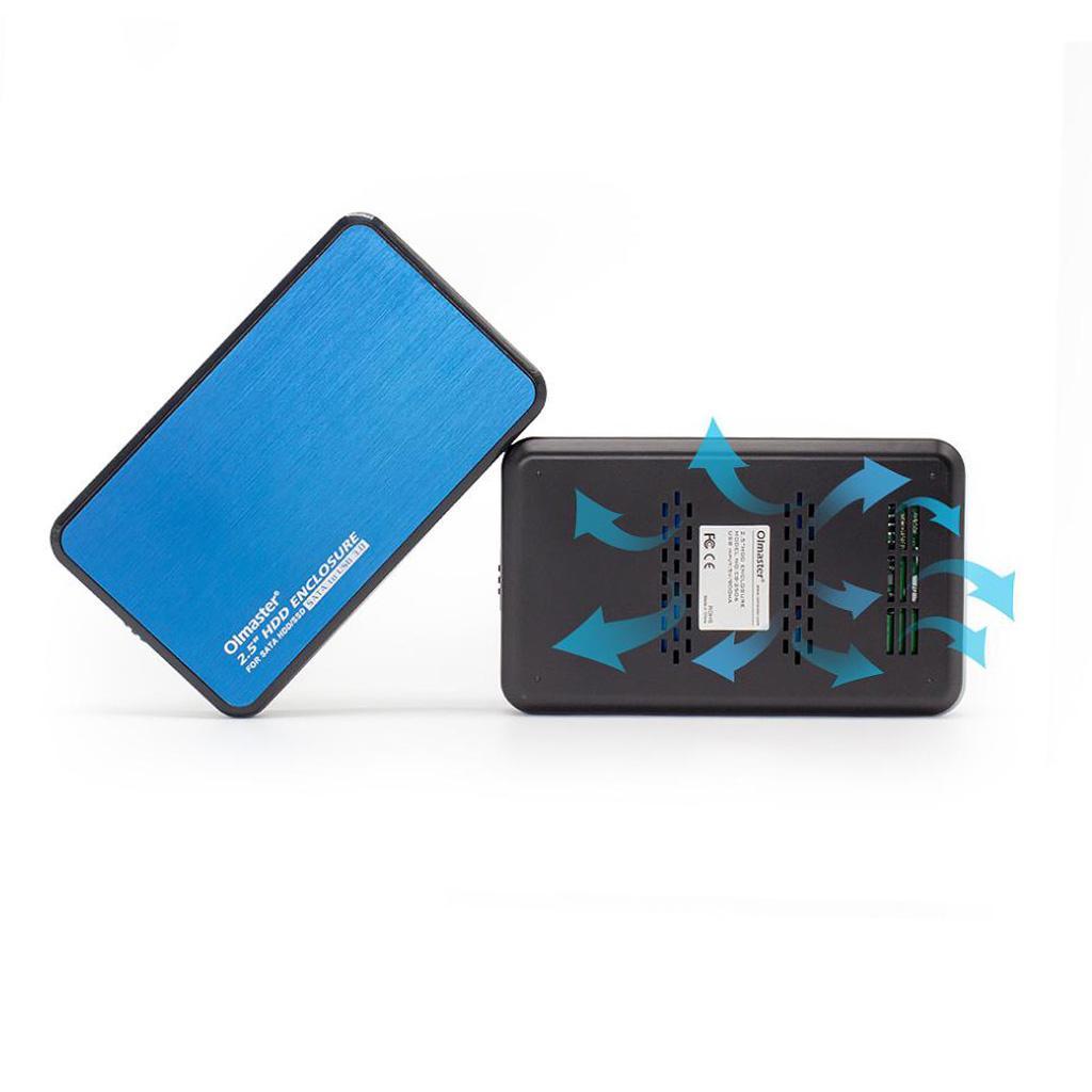 2x USB3.0 Hard Drive External Enclosure 2.5''SATA HDD Mobile Disk SSD Case