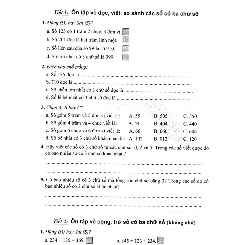Sách - Bài Tập Hay Và Khó Toán Lớp 3 - Tập 1