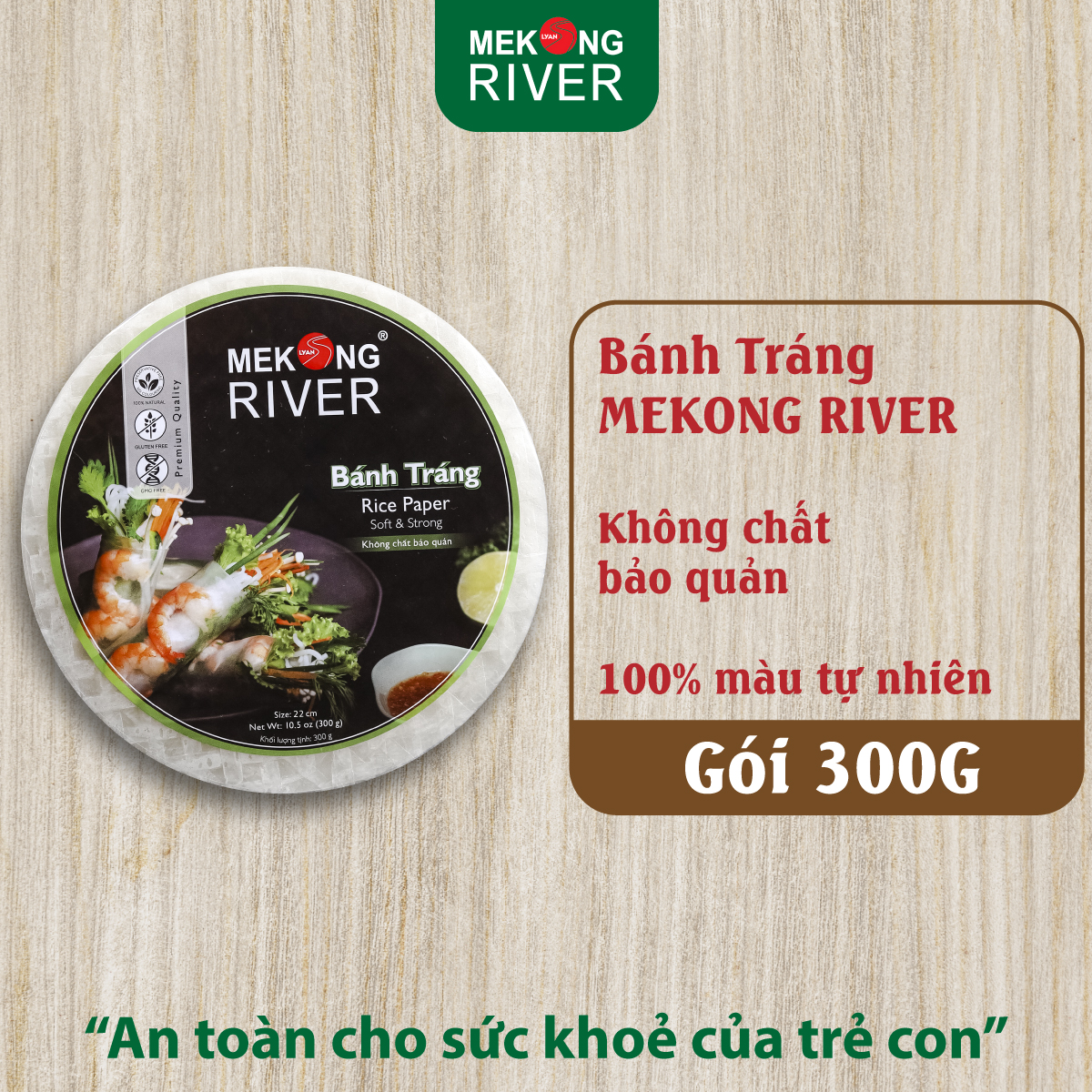 Bánh tráng truyền thống 22cm - MEKONG RIVER