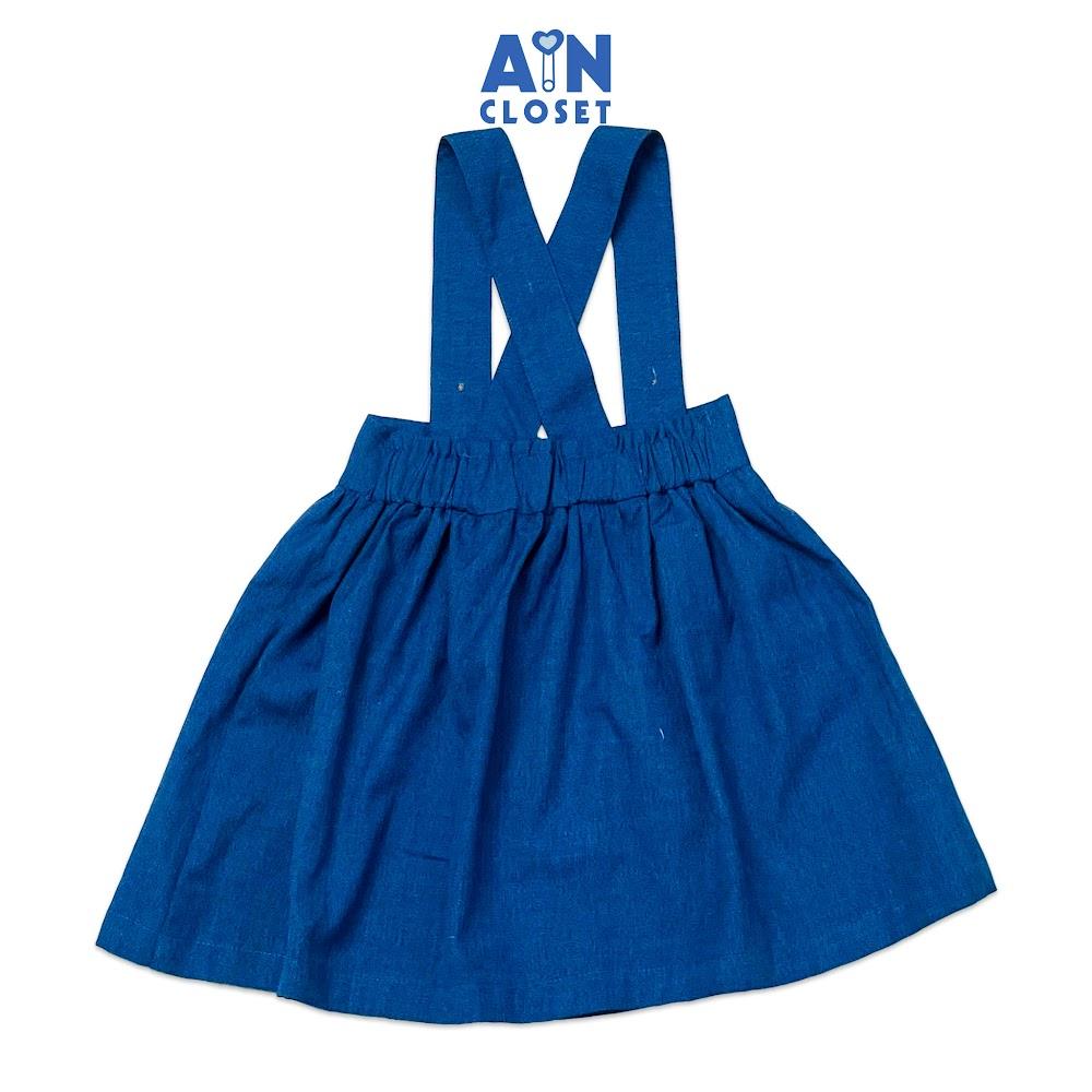 Váy yếm bé gái Xanh denim cotton - AICDBGTOMBE4 - AIN Closet