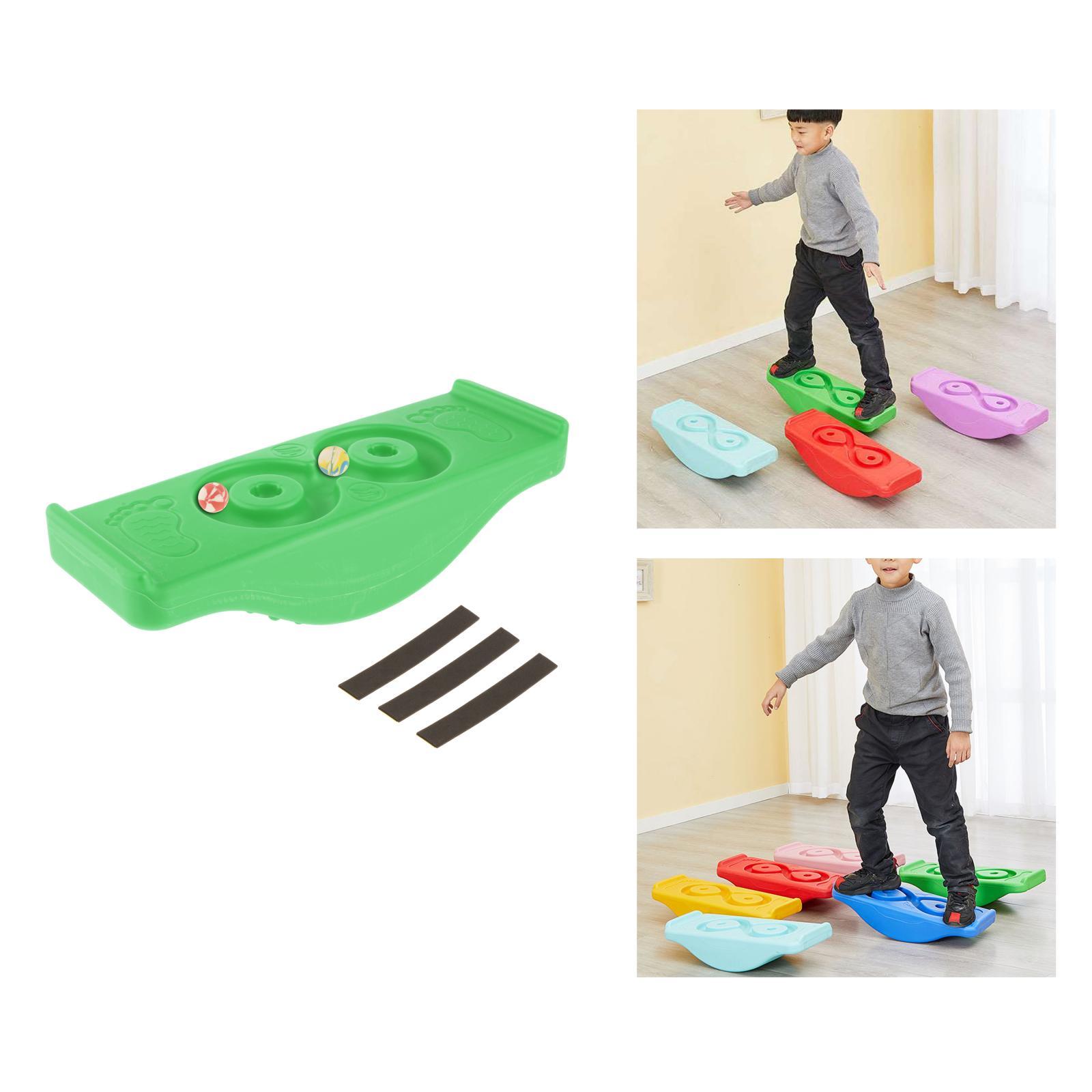 Plastic Wobble Balance Board Kids Rocker Board Toy w/ Antislip Strip