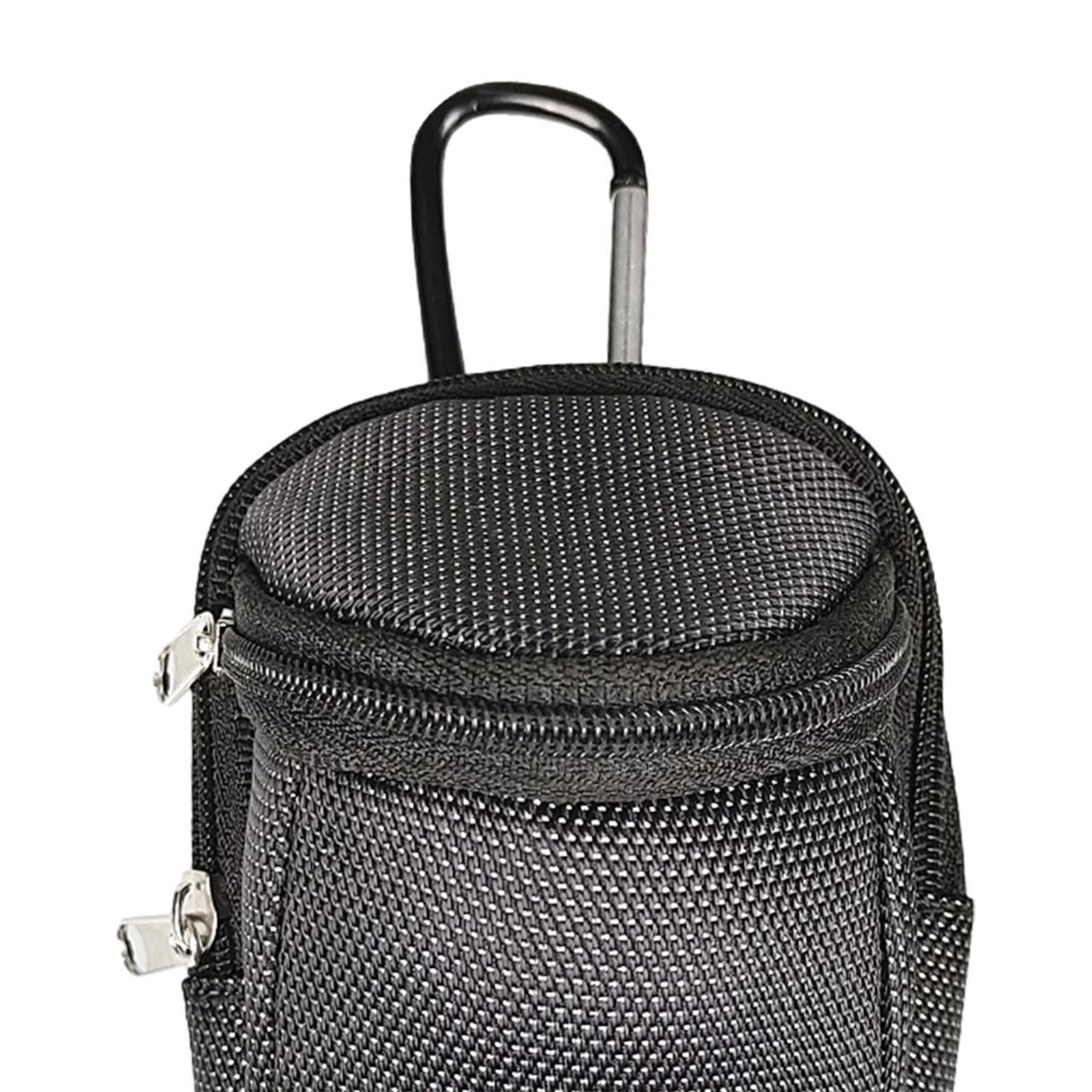 Golf Ball Pouch Golf Ball Carry Bag Lightweight Practical Golf Ball Storage Bag Two Zipper Pockets Golf Ball Case Golfer Gift