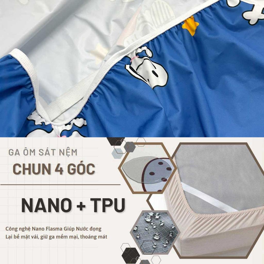 Ga chống thấm Cotton Snoopy không sột soạt, không nóng, mềm mại thoáng mát