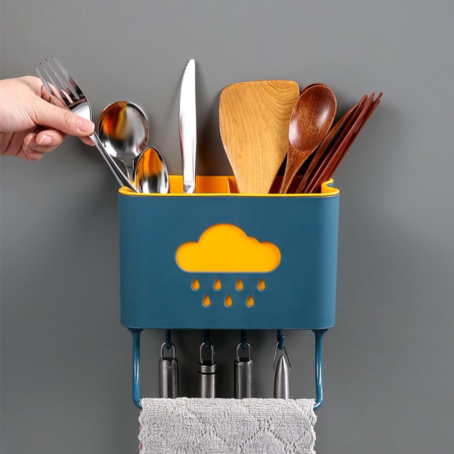 Hộp Đựng Đũa Muỗng có nắp đậy LOẠI SIÊU TO 30cm Ống cắm đũa chống bụi bẩn côn trùng kệ để đũa Khay đựng thìa đũa
