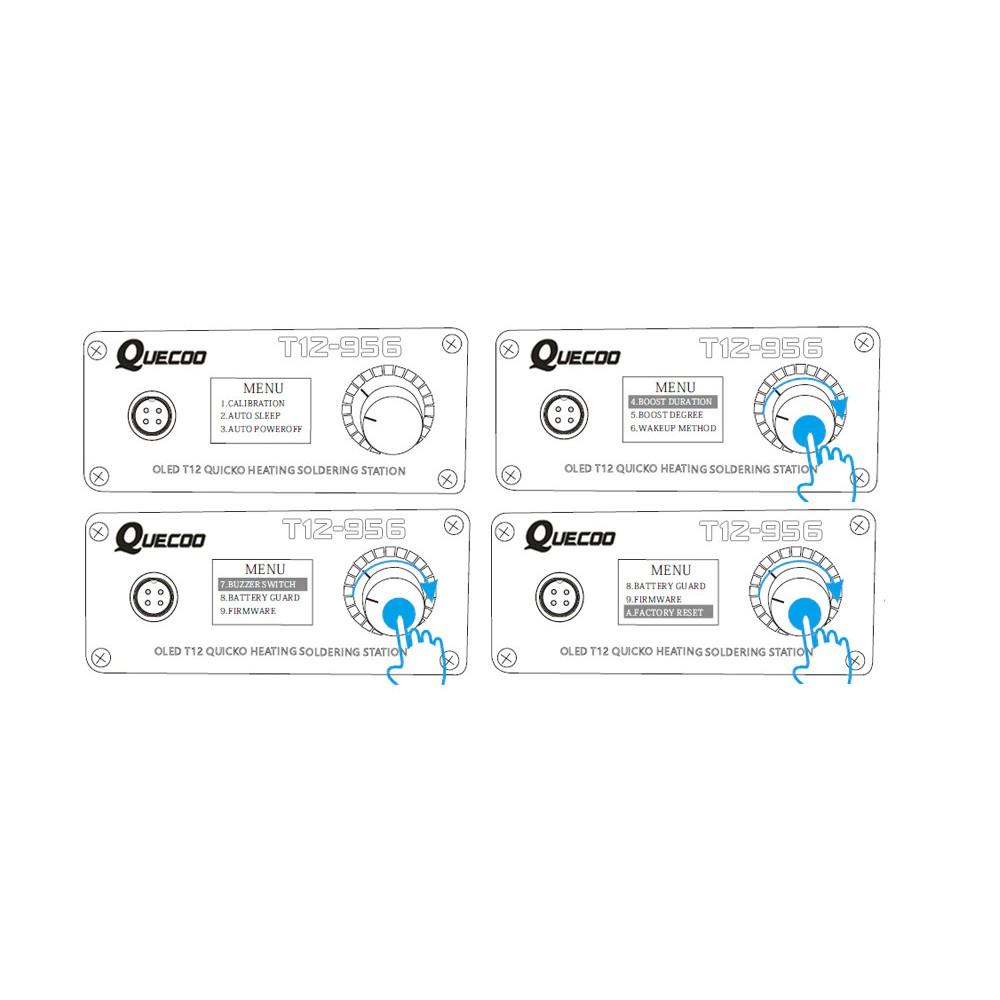 Máy hàn Quecoo T12-956 công suất 120W hỗ trợ DC24V + gác tay hàn