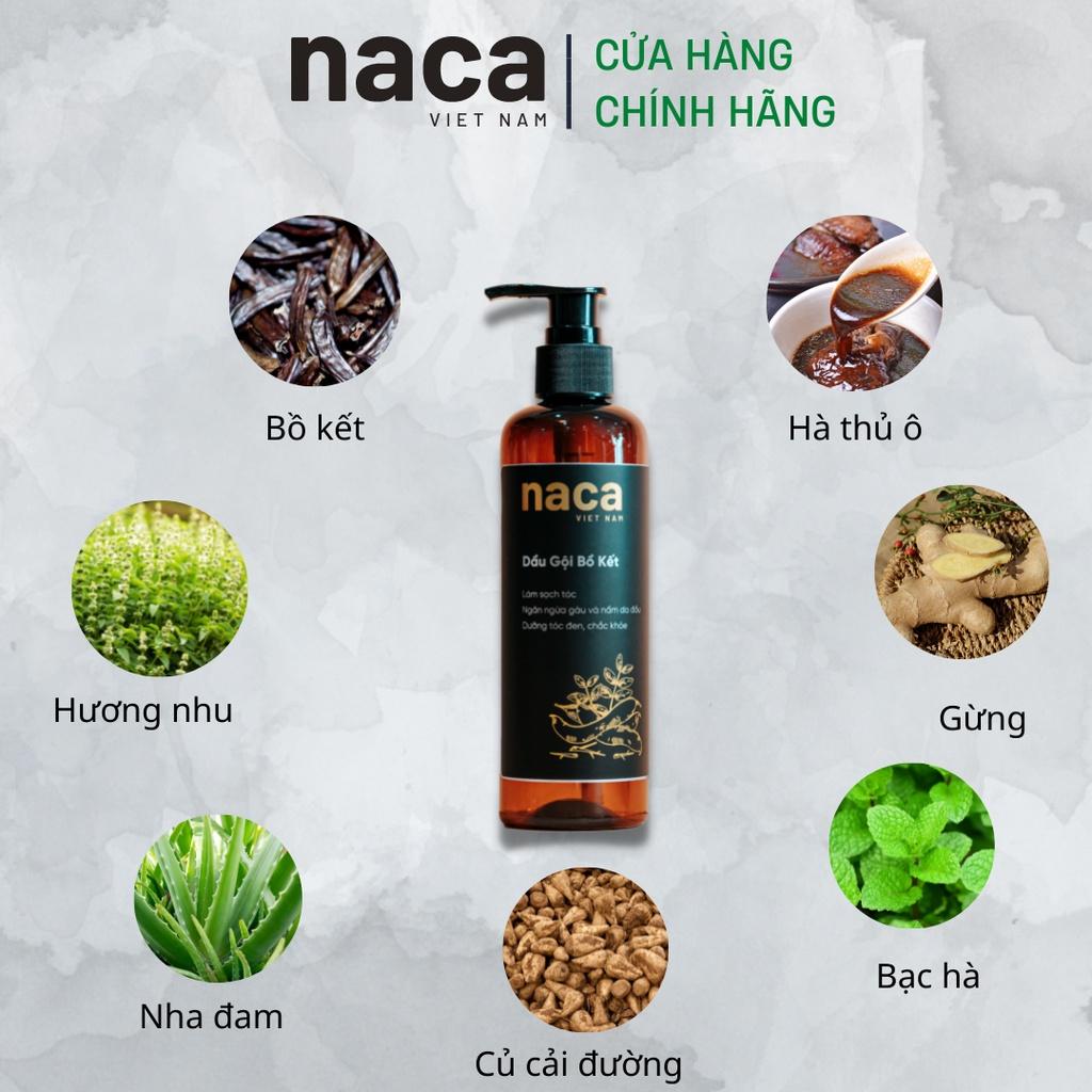 Dầu Gội Thảo Dược Đen Tóc Bóng Mượt Naca Việt Nam Dầu Gội Ngăn Rụng Tóc 300 ml