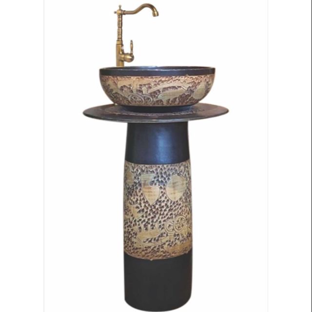 Chậu sứ mỹ thuật - lavabo nghệ thuật chân