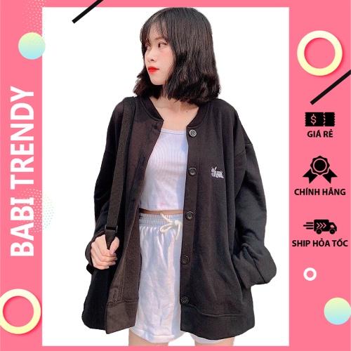 Áo khoác nam nữ áo bomber Cardigan PUPPY LAZY unisex form rộng freesize ST72 - babitrendy