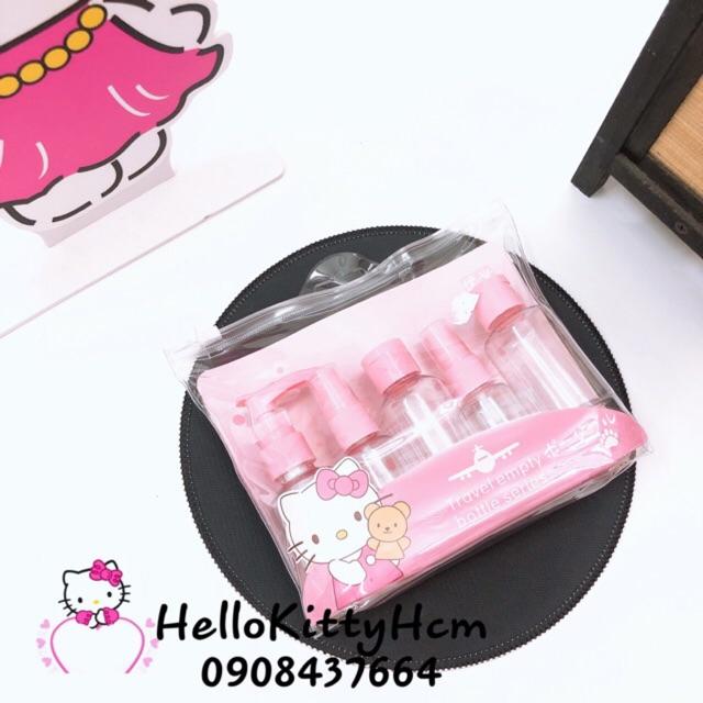 Bộ bình chiết mỹ phẩm Hello Kitty