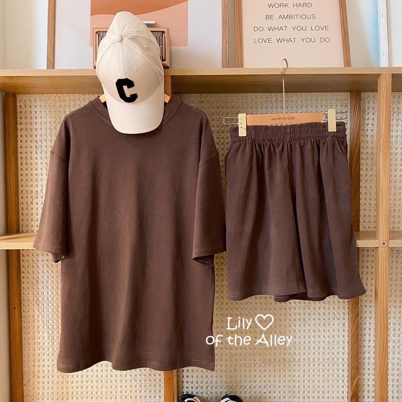 Set áo phông quần short trơn