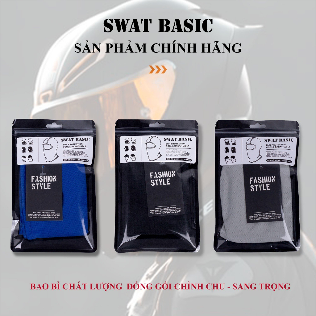 Khăn trùm kín mặt chống nắng, chống tia UV khi đi xe dành cho cả nam và nữ Rimix Khẩu trang băng lụa chống nắng cao cấp chống tia UV, chống bụi, UPF50+