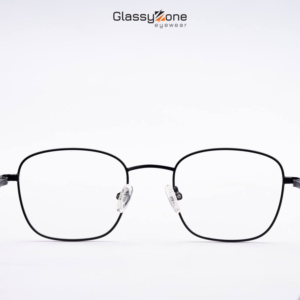 Gọng kính cận, Mắt kính giả cận kim loại Form vuông thời trang Nam Nữ Corrin - GlassyZone