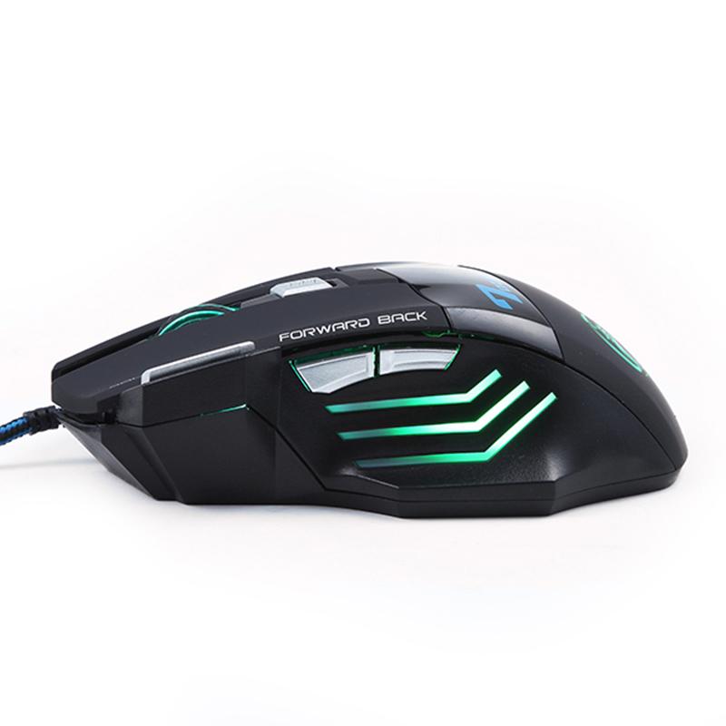 X7 3200DPI / 5500 DPI Chuột Chơi Game CF 7 Nút Thở Ánh Sáng Chuyên Nghiệp Trò Chơi Công Thái USB Có Dây chuột Chơi Game