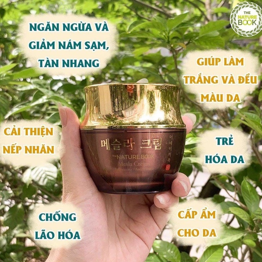 Kem Ngừa Nám Dưỡng Trắng Da The Nature Book Mesla Cream 50g