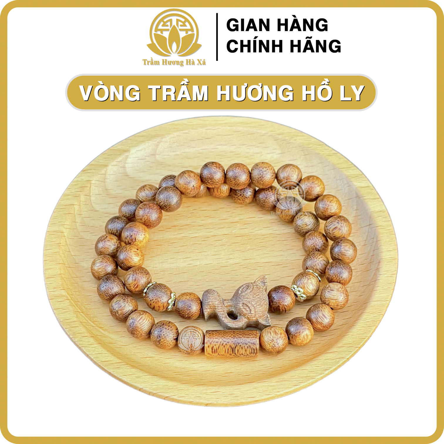 Vòng tay đôi trầm hương phong thủy HÀ XÁ mix charm hoa sen hồ ly phật di lặc phật bà quan thế âm đeo tay cặp đôi nam nữ may mắn bình an tài lộc