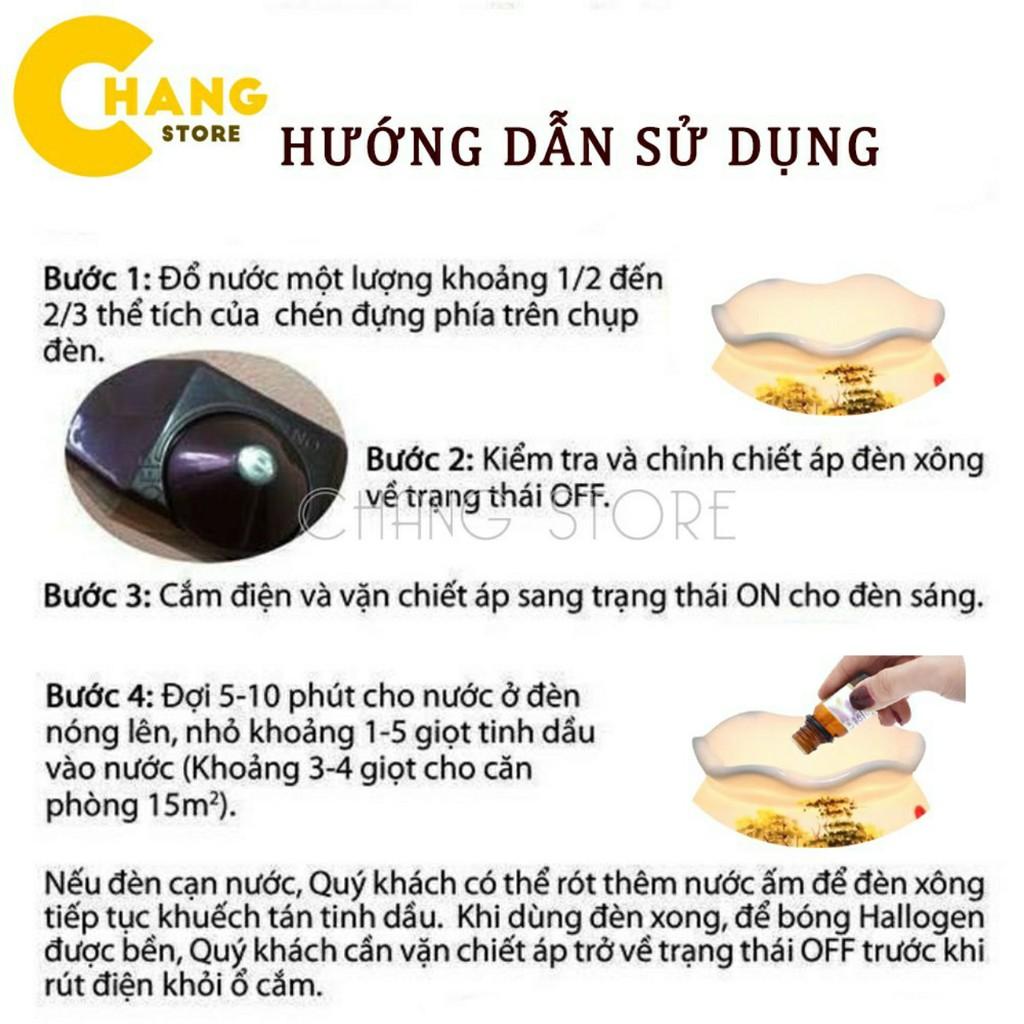 Đèn Xông Tinh Dầu Gốm Bát Tràng Thiết Kế Sang Trọng + Kèm Tinh Dầu Nguyên Chất