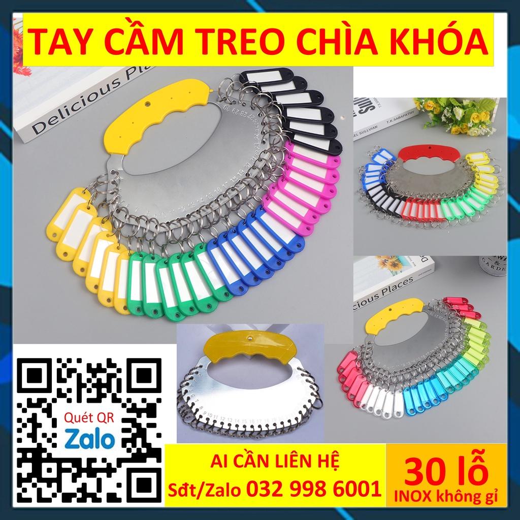 Tay cầm thẻ chìa khóa 30 lỗ treo thẻ nhựa Móc khóa Key tag Combo 50 Móc chìa khóa tag name đánh dấu vali hành lý magic