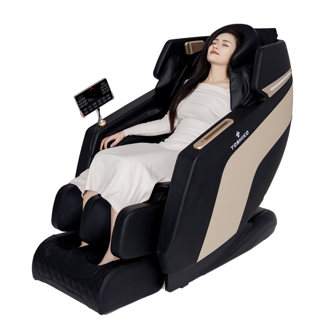 Hình ảnh Ghế massage toàn thân Toshiko T86, ghế massage sử dụng con lăn 4D massage di chuyển, tổ hợp 25 bài massage, tính năng điều khiển giọng nói, nhiệt hồng ngoại tiêu chuẩn Nhật Bản