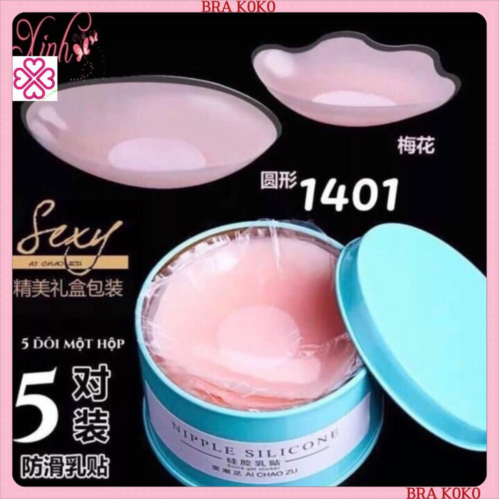 Hộp 5 đôi dán ti silicon sử dụng nhiều lần