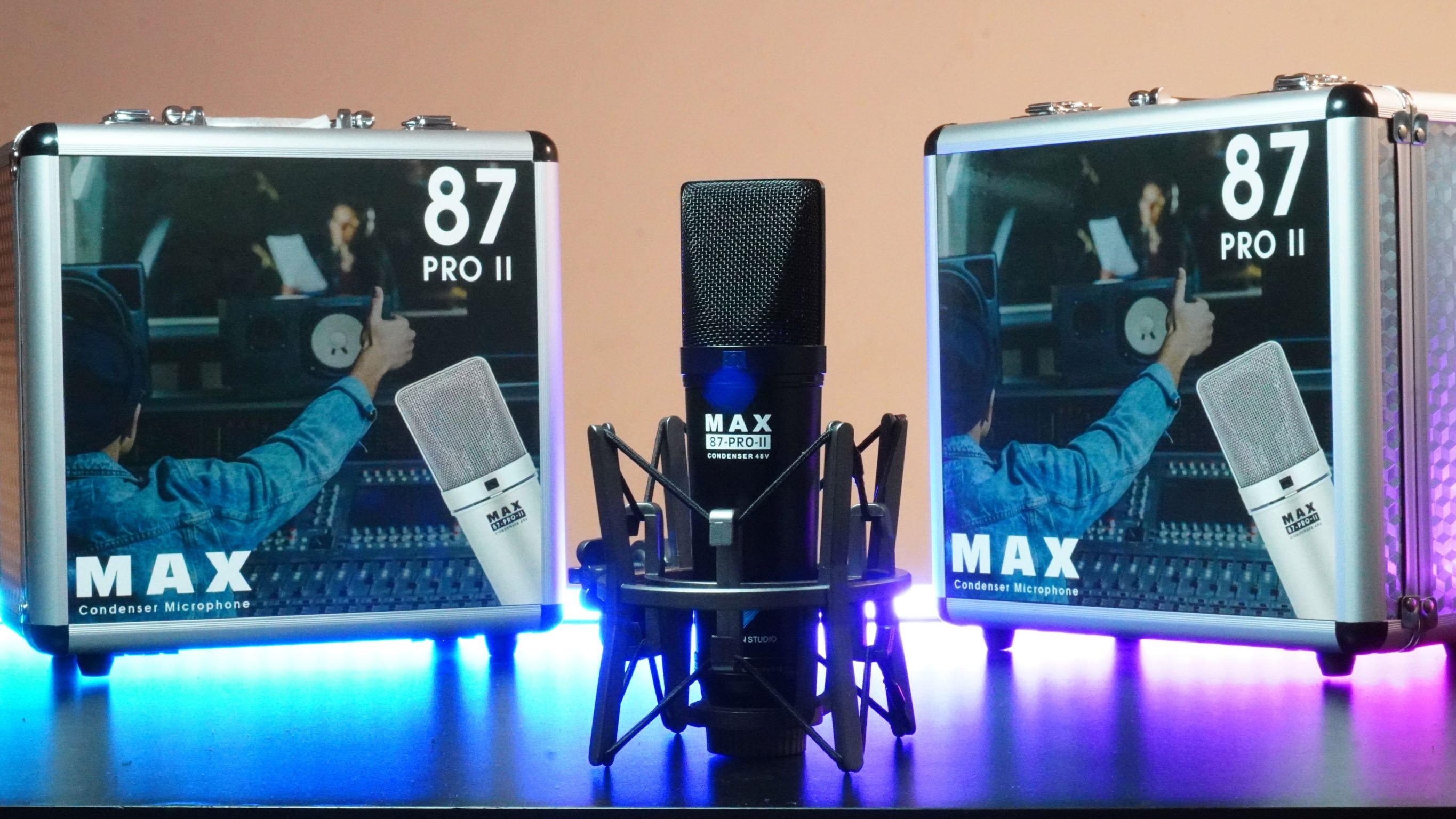 Mic thu âm Max 87-Pro-II - Phiên bản mới 2022 - Micro 48V thu âm chuyên nghiệp - Condenser microphone - Dùng cho phòng thu, livestream, karaoke online - Tương thích nhiều loại soundcard, mixer - Thiết kế tinh tế, sang trọng - Hàng nhập khẩu