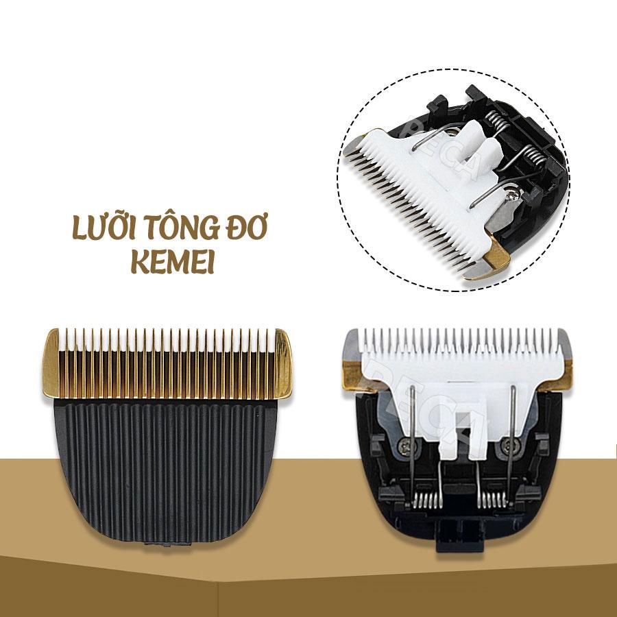 Lưỡi tông đơ thay thế cho Kemei KM-1085/1086, Kemei KM-27C lưỡi sứ trắng không gỉ an toàn cắt tóc trẻ em và người lớn