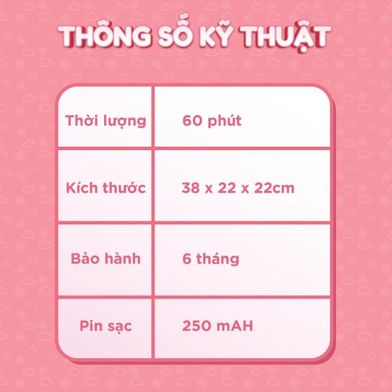 Thỏ Bông Kể Chuyện - Loại Nhỏ Nằm Ngang - Món Quà Trí Tuệ Cho Bé