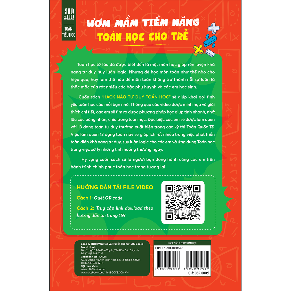 Sách Hack Não Tư Duy Toán Học