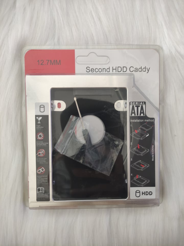 Second HDD Caddy Bay - Lắp ổ cứng thứ 2 cho laptop - CaddyPay dầy 12,7mm- hàng chính hãng