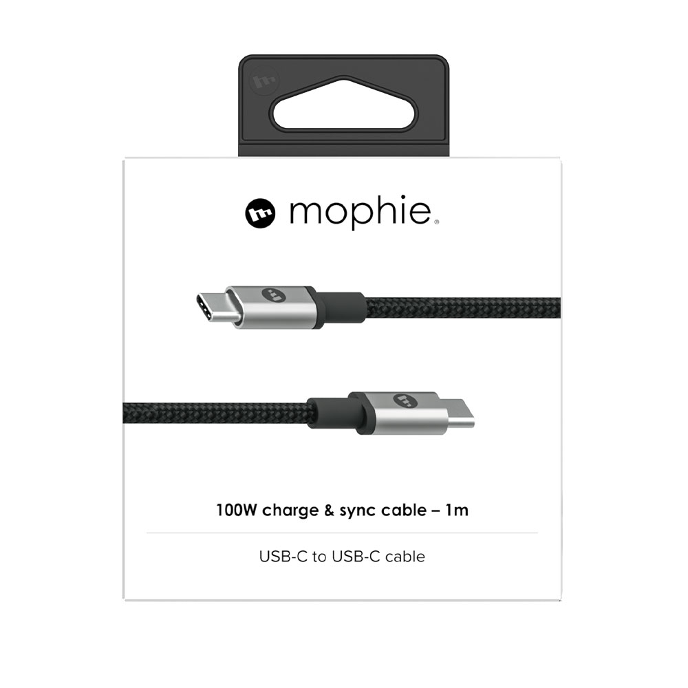 Dây cáp Mophie USB-C to USB-C công suất 100W dài 1M/2M/3M dành cho IP/Táo - Hàng chính hãng