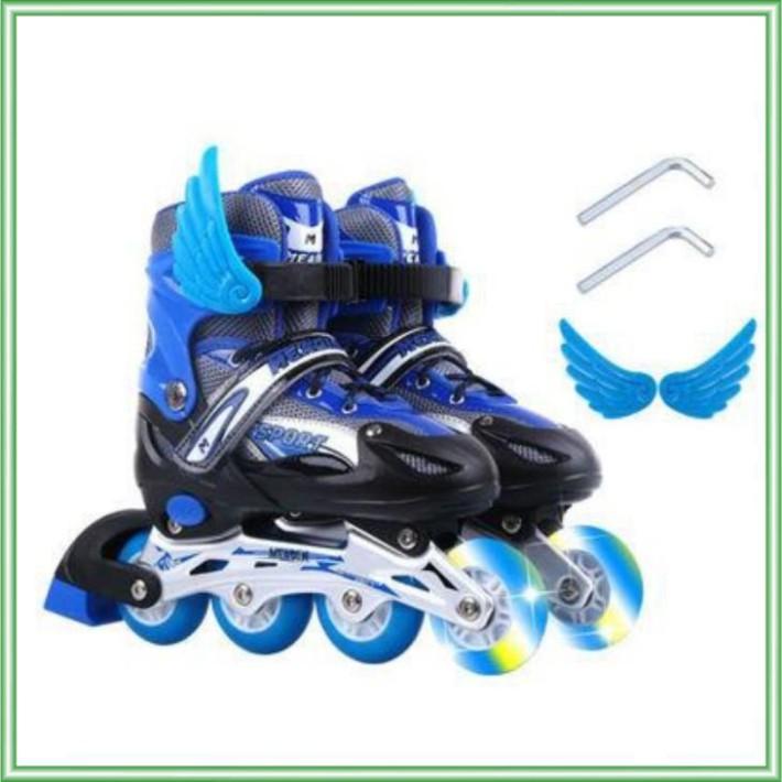 Giày Patin Sport cho bé từ 3 đến 12 tuổi, bánh phát sáng, điều chỉnh size to nhỏ