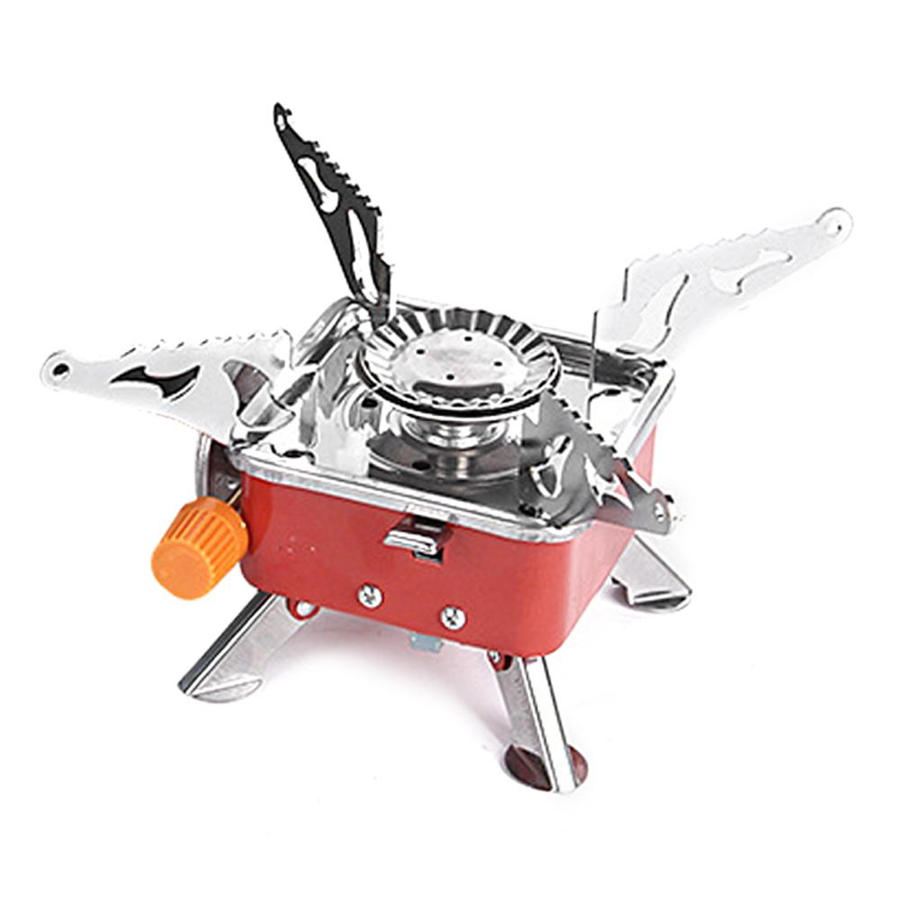 Mini Camping Stove Windproof Backpacking Stove Foldable Camp Gases Burner with Electronic Ignition for Indoor Outdoor