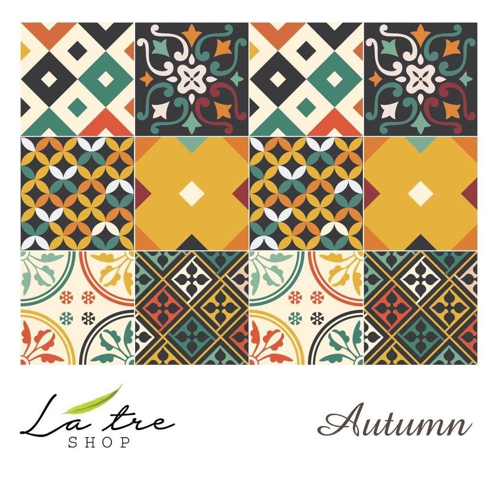 Miếng decal dán bếp dán tường nhà tắm decor chịu nhiệt dễ lau chùi đề can loại 1 - Autumn khổ 40x60cm 0014
