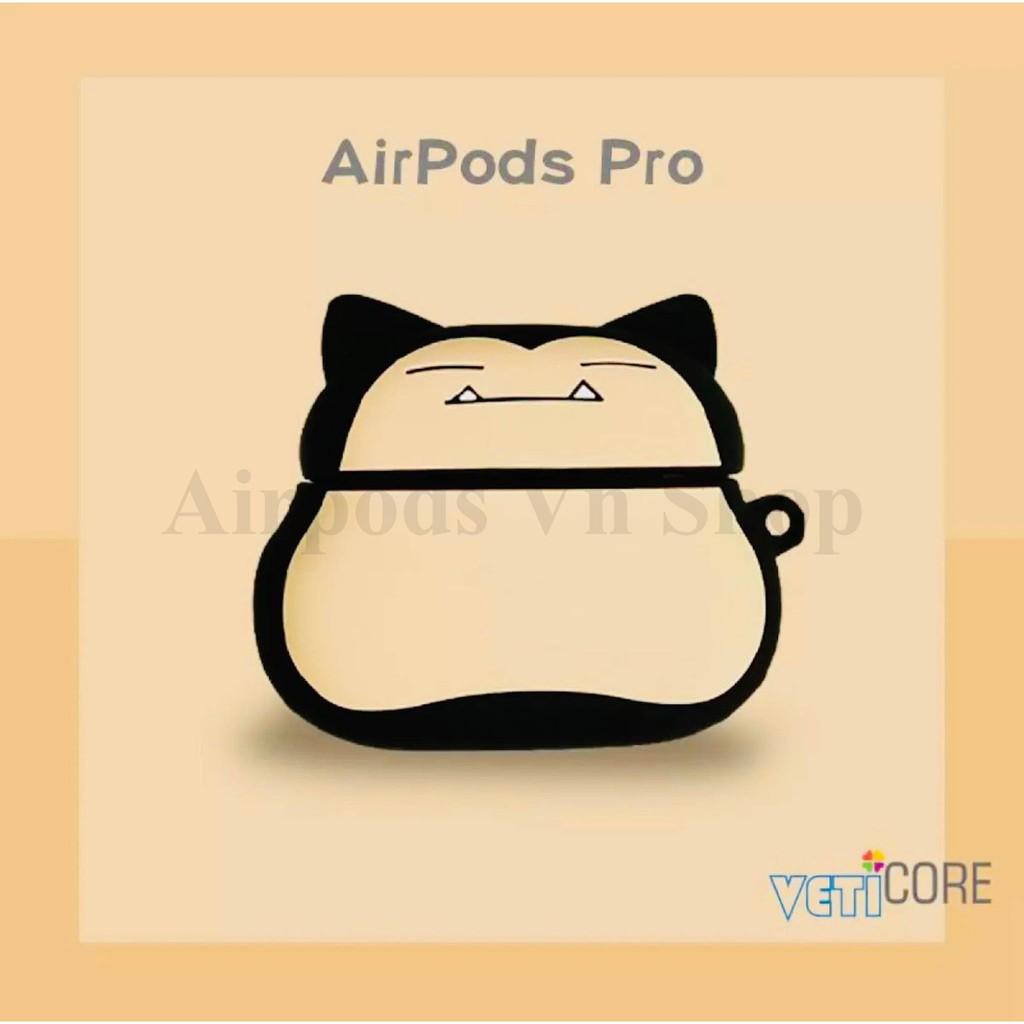 Bao Case Ốp dành cho Airpods Pro Pokemon ball và Snorlax kute silicon cao cấp