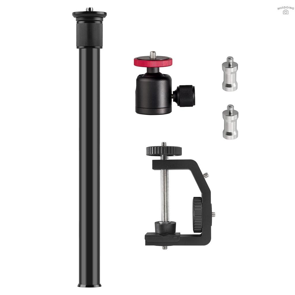 Bộ Kẹp Chữ C Bằng Hợp Kim Nhôm + Thanh Nối Dài 1 / 4 Inch Tùy Chỉnh Kèm Ốc Vít Dài 33~60cm Thông Dụng Cho Máy Ảnh