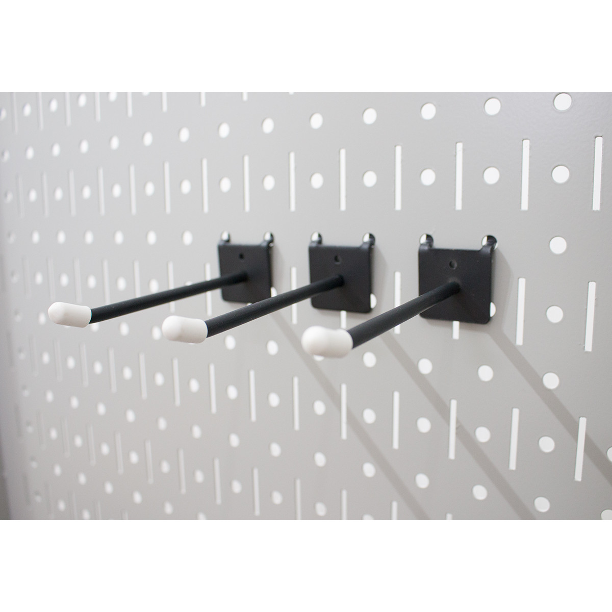 Bộ 3 móc đơn 10S Pegboard - Móc treo bằng thép sơn tĩnh điện hiện đại - Phụ kiện móc treo dụng cụ Pegboard