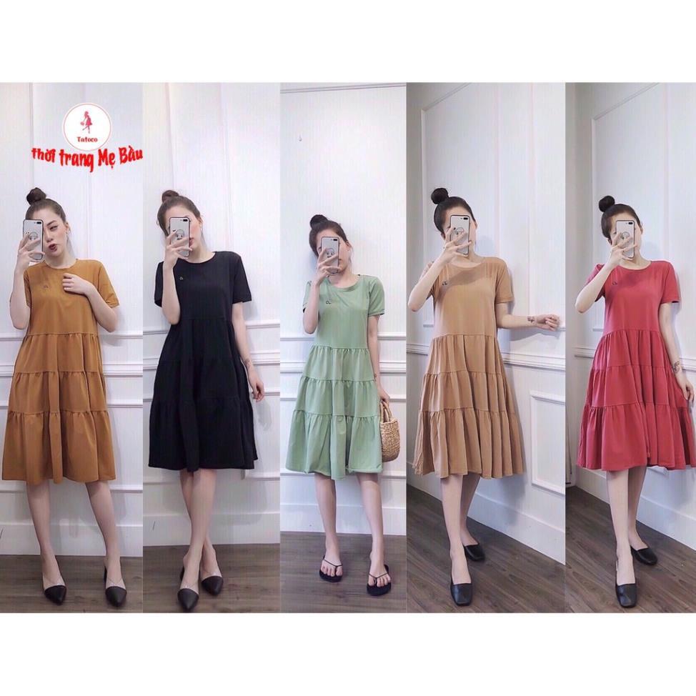 Váy Bầu Xòe 6 màu ( ảnh thật ) (shop Tatoco