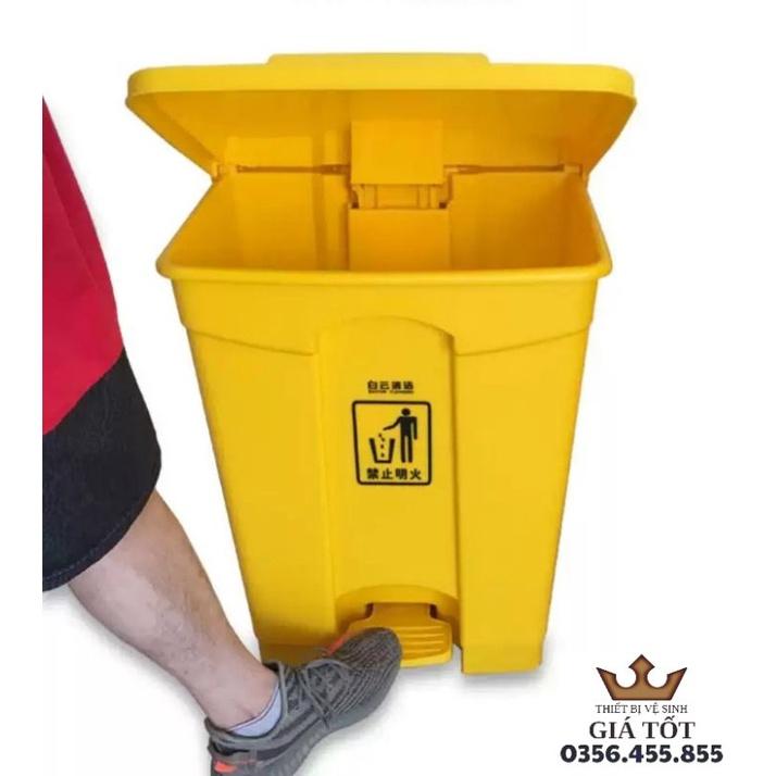 Thùng rác nhựa đạp chân BAIYUN 45L (Màu xanh lá, xám, vàng)