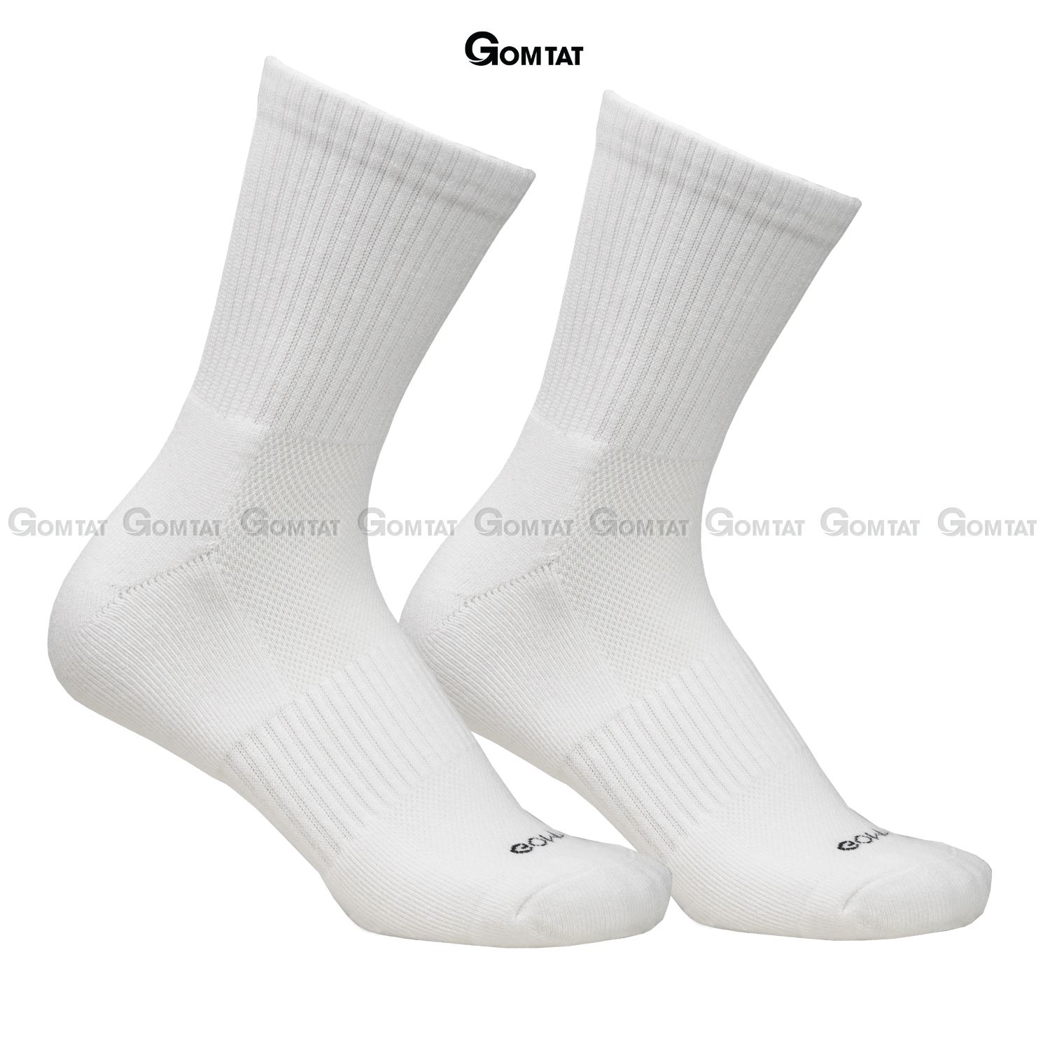 Combo 10 đôi tất nam nữ cổ lửng GOMTAT, chất liệu cotton thoáng khí, có đệm lót xù êm ái - NGAN-STA-5009-TRUNG-CB10