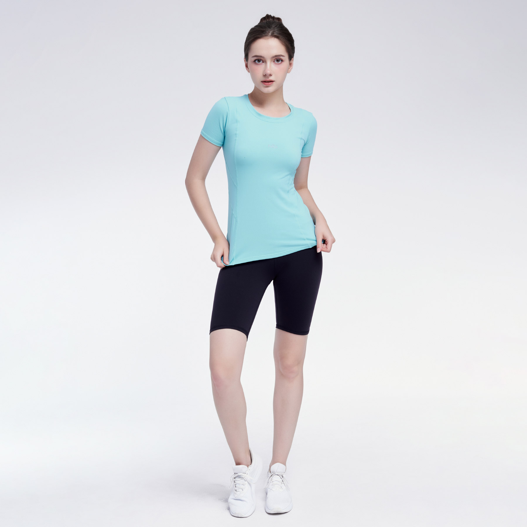 Áo Thun T-Shirt Nữ Tập Yoga Gym Hibi Sports TS002 Kiểu 1 Lớp Phủ Bụng