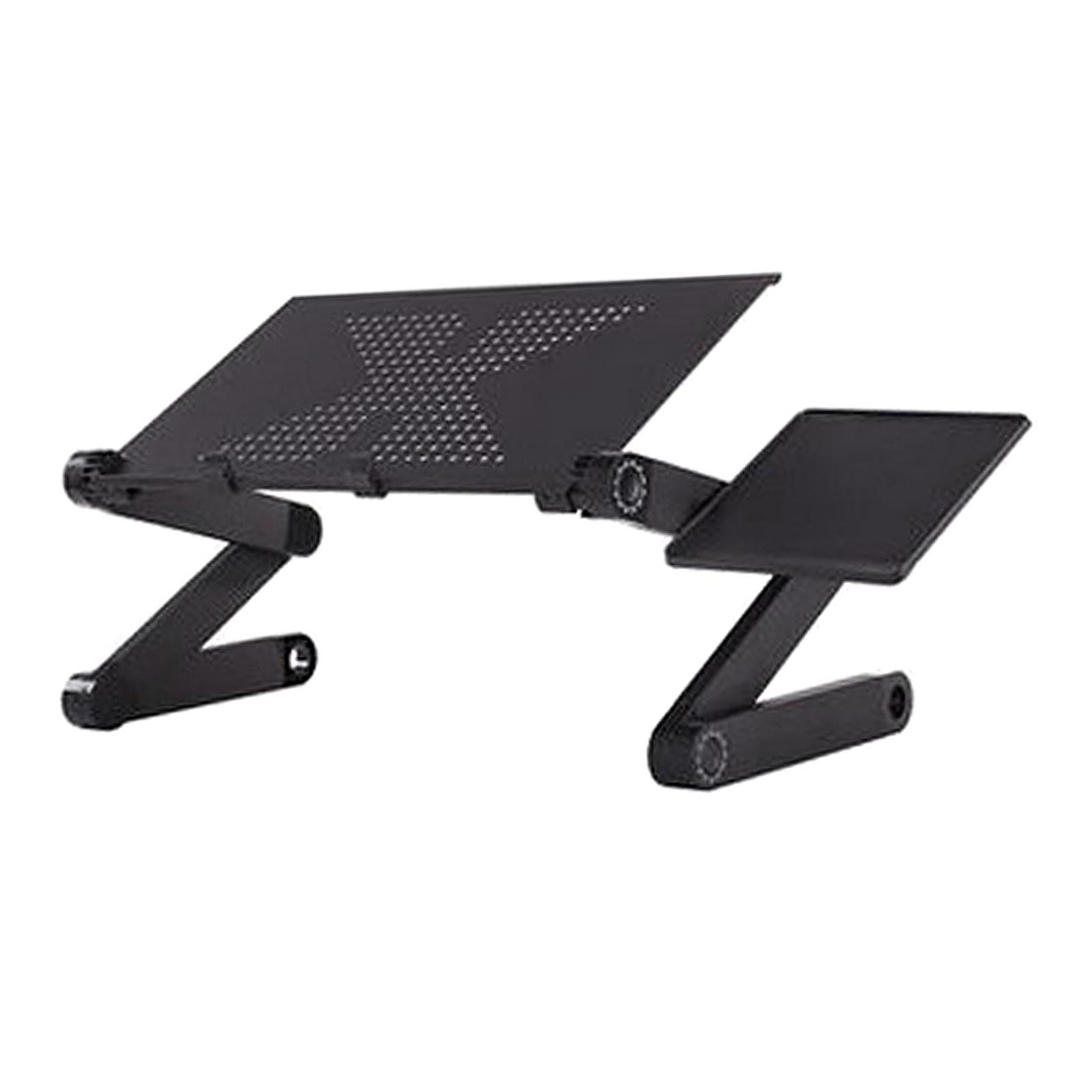 Laptop Cooling Stand Lap Desk with Mouse Tray Adjustable Height Angle Aluminum Alloy Desktop Tray Computer Riser Table Cooler Folding Holder