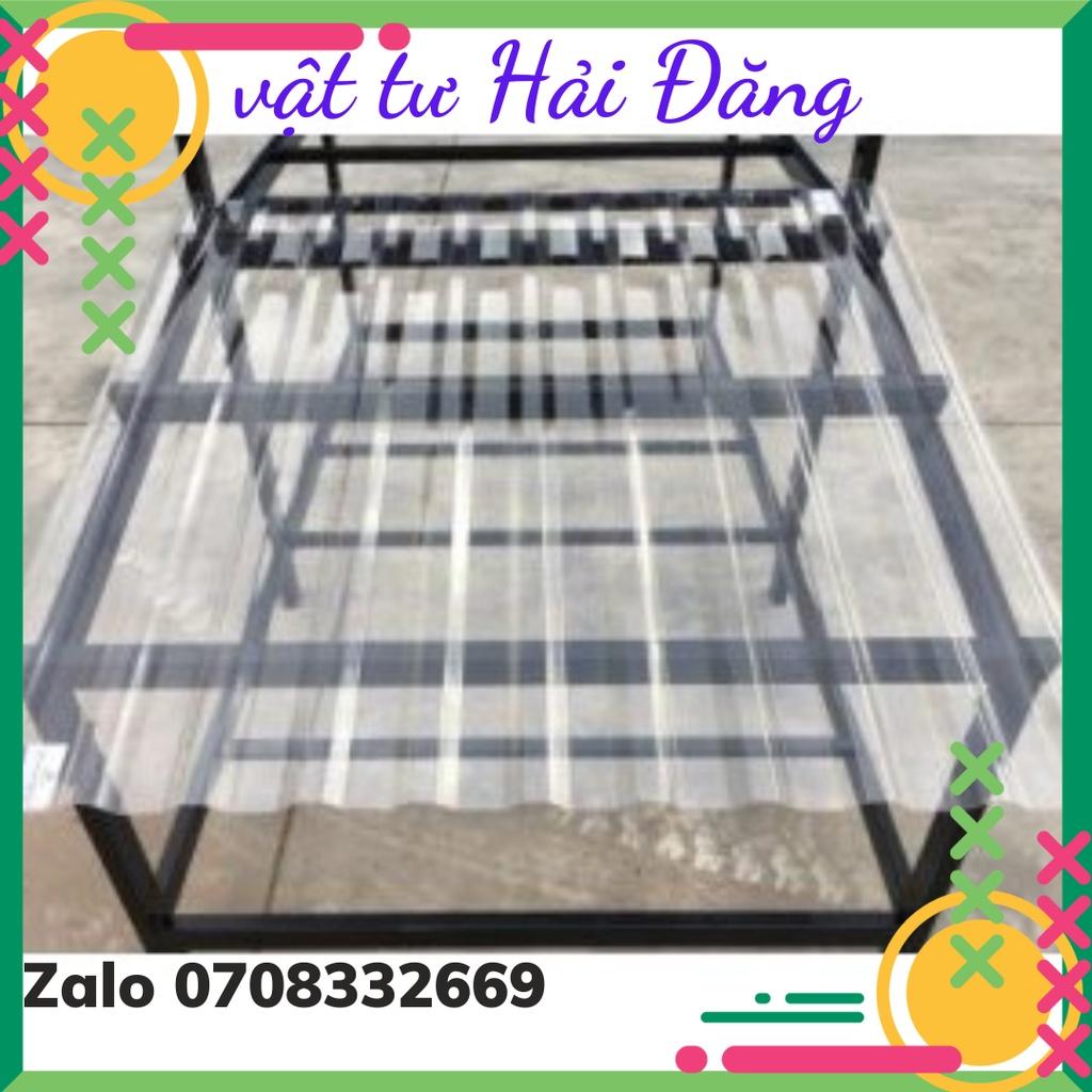 Tôn nhựa lấy sáng poly màu TRẮNG TRONG SUỐT ( khổ rộng 1,05mx dài 1m x dày 6zem) loại bền đẹp