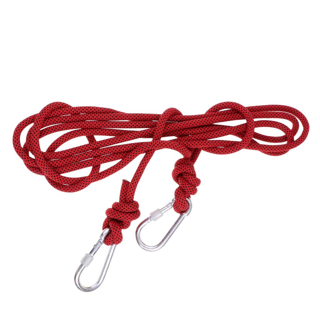 5M 10mm Outdoor Rock Climbing Rope Rescue Rappelling Safety Static Rope