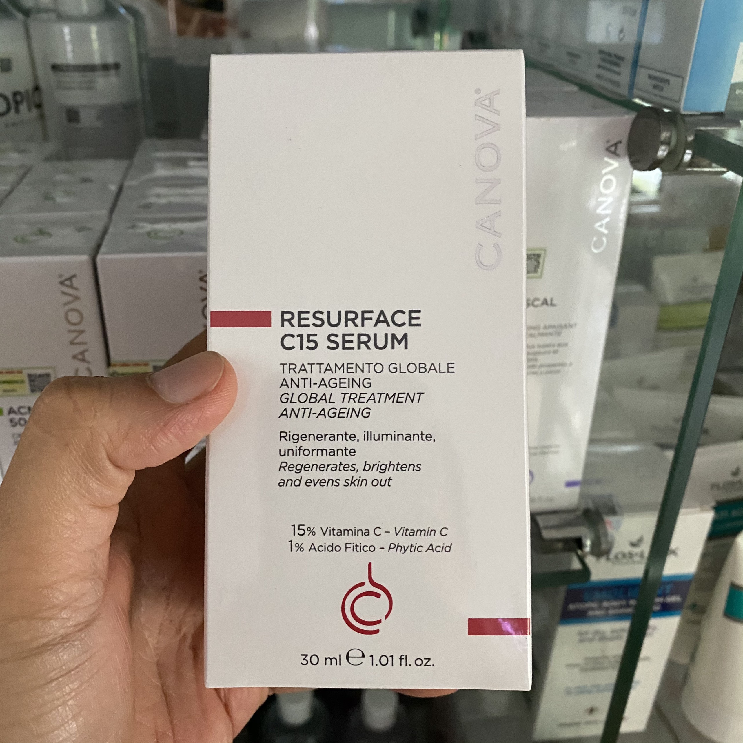 Tinh chất sáng da, chống lão hóa, giảm thâm nám, phục hồi da Canova Re Surface C15 Serum 30ml