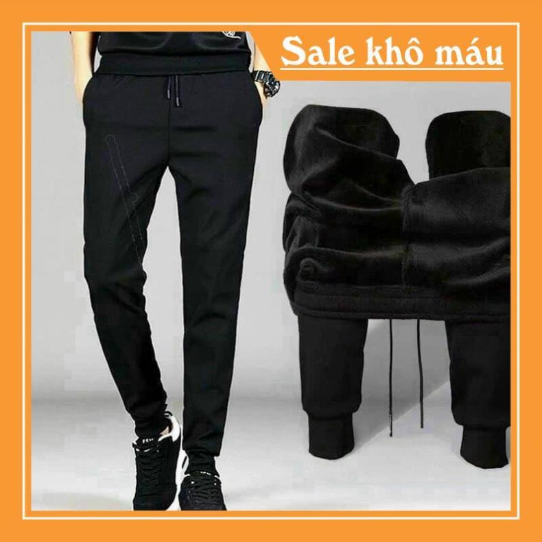 Quần nỉ lót lông nam siêu ấm chống chọi đại hàn