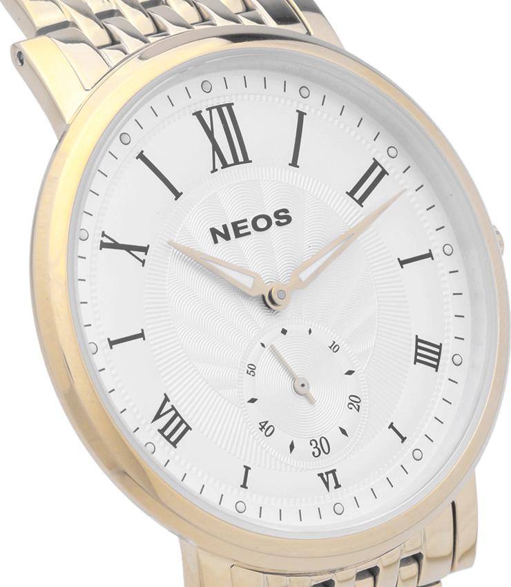 Đồng hồ NEOS N-40675M nam dây thép vàng