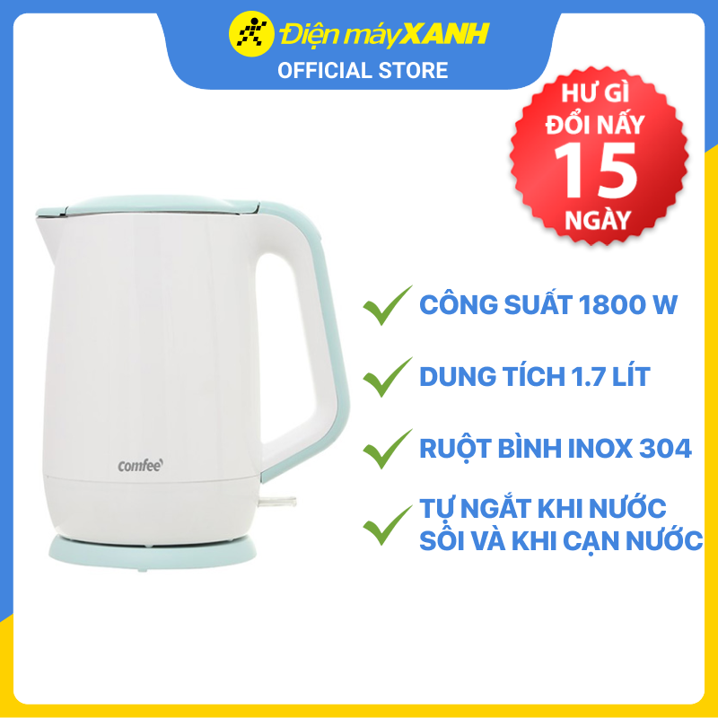 Bình Đun Siêu Tốc Comfee 1.7 lít CK-DC1720A - Hàng Chính Hãng