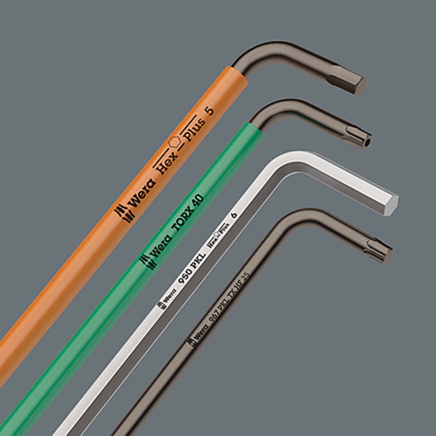 Bộ lục giác hoa thị dài nhiều màu với chức năng giữ 967/9 TX XL Multicolour HF 1 Wera 05024470001