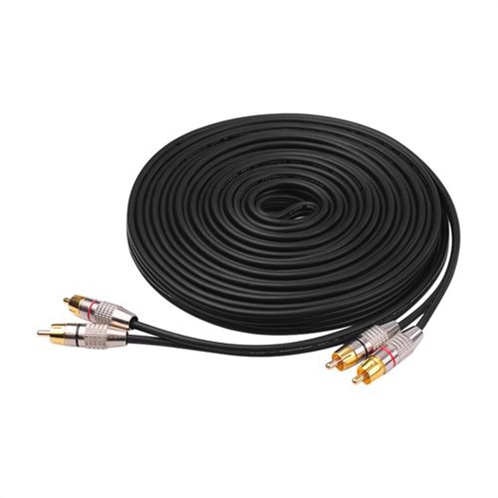 2RCA to 2RCA Stereo Audio Cable Multipurpose for Subwoofer Home Audio