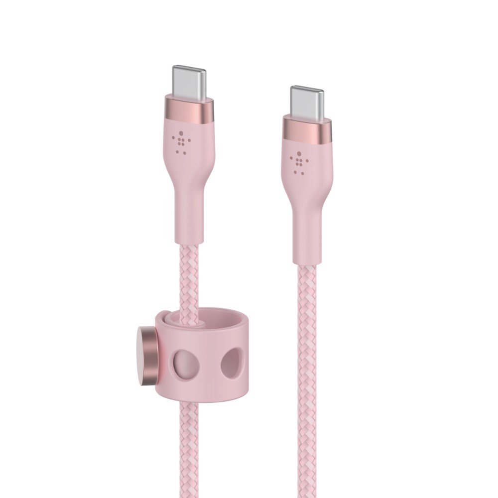 Cáp sạc USB Type C - C BOOST↑CHARGE PRO Flex Belkin vỏ silicone bọc dù 60W - Hàng chính hãng - CAB011bt